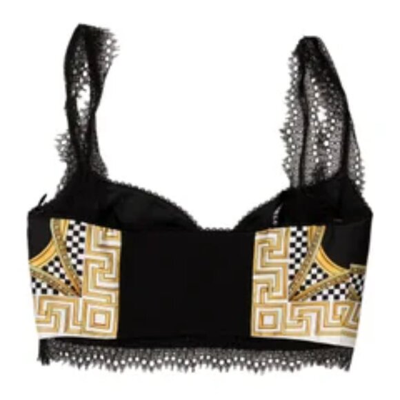 Versace Silk Crop Top - Bustier - XS/US 0/IT 36 - Picture 2 of 2